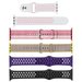 Set 5 Curele iUni compatibile cu Apple Watch 1/2/3/4/5/6/7, 42mm, Alb/Roz, Negru, Mov, Multicolor, G